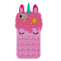 Unicorn Pop Fidget Bubble siliconen eenhoorn hoesje voor iPhone 7, 8 en iPhone SE 2020 SE 2022