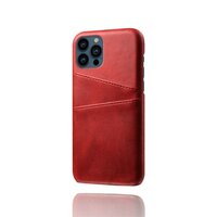 Duo Cardslot Wallet kunstleer hoesje voor iPhone 13 Pro Max - rood