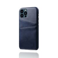 Duo Cardslot Wallet kunstleer hoesje voor iPhone 13 Pro Max - blauw