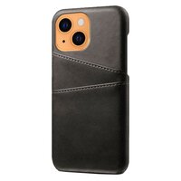 Duo Cardslot Wallet kunstleer hoesje voor iPhone 13 mini - zwart