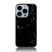 Marble TPU marmersteen hoesje voor iPhone 13 Pro - zwart
