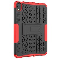 Shockproof TPU met stevig hoes voor iPad mini 6 - rood en zwart