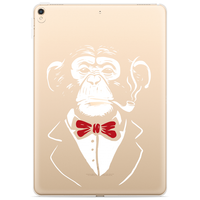 Just in Case Slim TPU een aap met strik hoes voor iPad 10.2 (2019 2020 2021) - transparant
