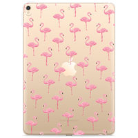 Just in Case Slim TPU flamingo's hoes voor iPad 10.2 (2019 2020 2021) - transparant