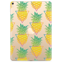 Just in Case Slim TPU ananas hoes voor iPad 10.2 (2019 2020 2021) - transparant
