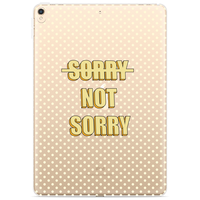 Just in Case Slim TPU sorry not sorry' hoes voor iPad 10.2 (2019 2020 2021) - transparant