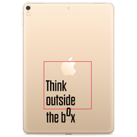 Just in Case Slim TPU think outside the box' hoes voor iPad 10.2 (2019 2020 2021) - transparant