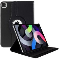 Just in Case Rotating 360 kunstleer hoes voor iPad Air 4 10.9 2020 & iPad Air 5 2022 - zwart