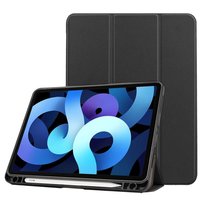 Just in Case Smart Tri-Fold hoes voor iPad Air 4 10.9 2020 & iPad Air 5 2022 Pencilhouder - zwart