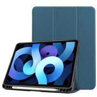 Just in Case Smart Tri-Fold hoesje voor iPad Air 4 10.9 2020 & iPad Air 5 2022 Pencilhouder - blauw