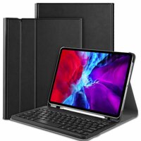 Just in Case Slimline Bluetooth Keyboard kunstleer hoes voor iPad Pro 11 (2018 2020 2021) - zwart