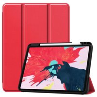 Just in Case Smart Tri-Fold kunstleer hoes voor iPad Pro 11 (2018 2020 2021) Pencilhouder - rood