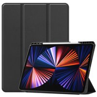 Just in Case Smart Tri-Fold kunstleer hoesje voor iPad Pro 12.9 (2021 2022) - zwart