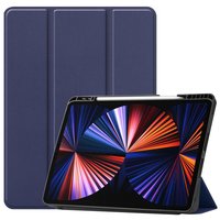 Just in Case Smart Tri-Fold kunstleer hoesje voor iPad Pro 12.9 (2021) - blauw