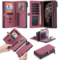 Caseme Luxe XL Portemonnee splitleder hoesje voor iPhone 11 - rood