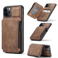 Caseme Back Cover Wallet kunstleer hoes voor iPhone 11 Pro - bruin