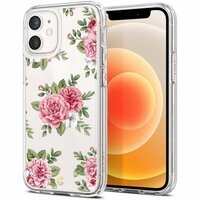 Spigen Cyrill Cecile TPU met Air Cushion bloemen hoesje voor iPhone 12 mini - roze