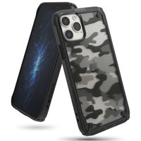 Ringke Fusion X Camo en TPU legerprint hoesje voor iPhone 12 mini - zwart