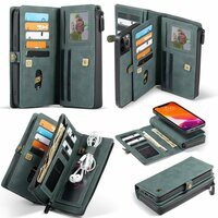 Caseme Luxe XL Portemonnee splitleder hoesje voor iPhone 13 Pro Max - blauw