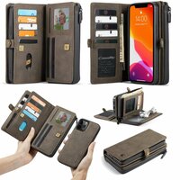 Caseme Luxe XL Portemonnee splitleder hoesje voor iPhone 13 Pro Max - bruin