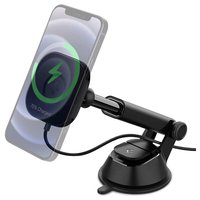 Spigen iPhone MagSafe OneTap Car Ventilator auto Holder Qi Charger met kabel 7.5W (Black)