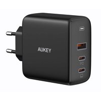 Aukey netstroomadapter duo USB-C en USB-A oplader PD 3.0 - Zwart