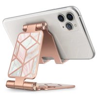 Supcase Cosmo universeel smartphonehouder opvouwbaar telefoonstandaard aluminium - Roze Marmer