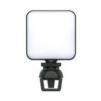 Xqisit laptop lamp clip camera LED licht USB-C aanpasbaar - Zwart