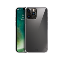 Xqisit Phantom glass Anti Bac TPU en gehard glas hoesje voor iPhone 12 Pro Max - transparant