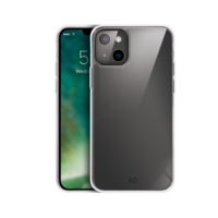 Xqisit Phantom glass Anti Bac TPU en gehard glas hoesje voor iPhone 13 mini - transparant
