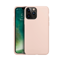 Xqisit Silicone case Anti Bac PC en siliconen hoesje voor iPhone 13 Pro - roze