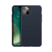 Xqisit Silicone case Anti Bac PC en siliconen hoesje voor iPhone 13 - blauw