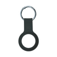 Xqisit Silicone Keyring siliconen hoesje voor Apple AirTag - zwart