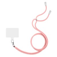 Telefoonkoord Multifunctioneel Verstelbaar met Patch - Roze