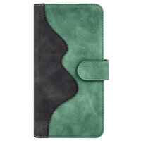 Bookcase Wallet kunstleer hoesje voor iPhone 14 Plus - groen
