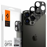 Spigen Camera Lens Glass Protector 2 pack voor iPhone 13 Pro en iPhone 13 Pro Max - zwart