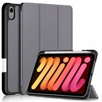 Just in Case Trifold Case With Pen Slot hoes voor iPad mini 6 - grijs