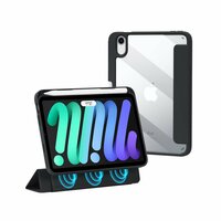 Just in Case Trifold Stand Case With Pen Slot hoes voor iPad mini 6 - zwart