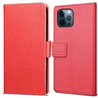 Just in Case Wallet Case hoesje voor iPhone 12 Pro Max - rood
