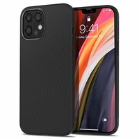 Just in Case Texture TPU Case hoesje voor iPhone 12 Pro Max - zwart