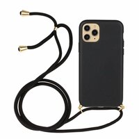 Just in Case Soft TPU Case met Koord hoesje voor iPhone 12 Pro Max - zwart