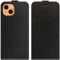 Just in Case Vertical Flip Case hoesje voor iPhone 13 mini - zwart