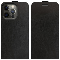 Just in Case Vertical Flip Case hoesje voor iPhone 13 Pro - zwart