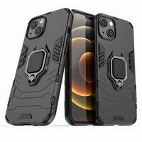 Just in Case Ring Holder Rugged Case hoesje voor iPhone 13 mini - zwart