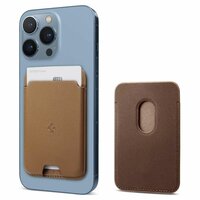Spigen Valentinus MagFit Card Holder voor 2 pasjes - Bruin