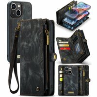 Caseme Vintage Portemonnee hoesje voor iPhone 14 - zwart