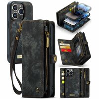 Caseme Vintage Portemonnee hoesje voor iPhone 14 Pro Max - zwart