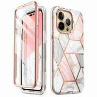 Supcase Cosmo Case Marble hoesje voor iPhone 14 Pro - rose gold