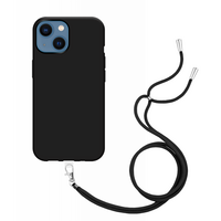 Just in Case Soft TPU Hoesje met Koord voor iPhone 13 mini - zwart