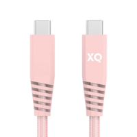 XQISIT Braided USB-C naar USB-C 3.1 200cm kabel -  Roze